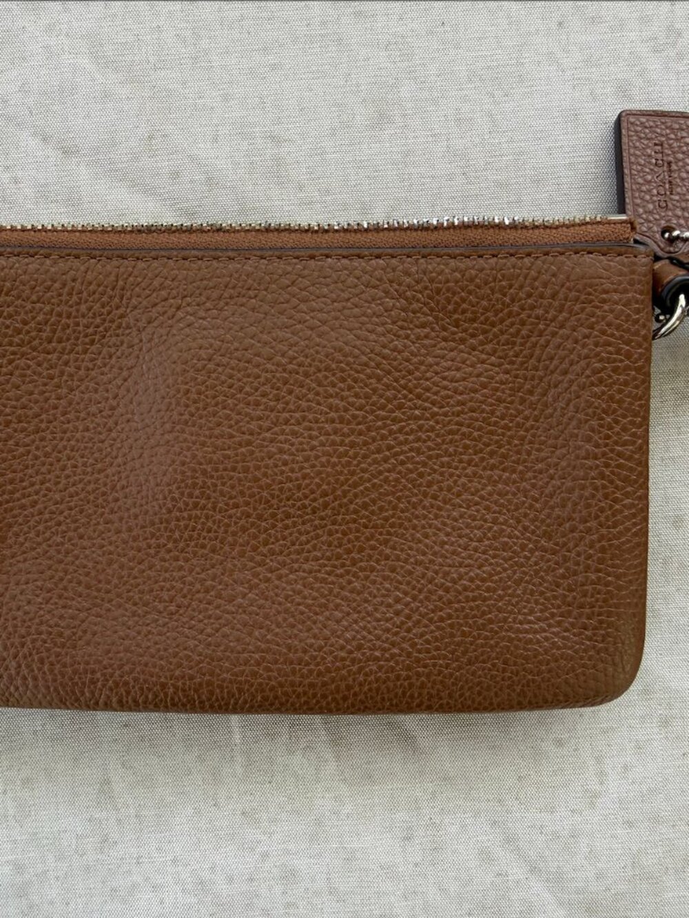 Coach Brown Leather Wristlet - Picture 4 of 4